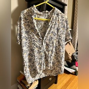 Men’s Short sleeve Floral Button Up